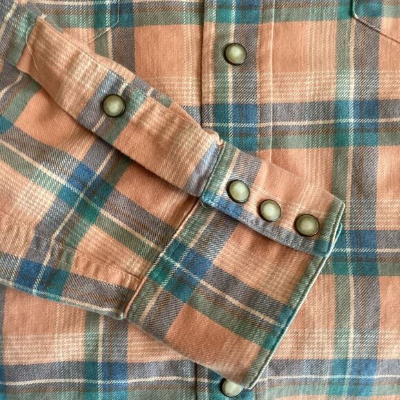 Mens Polo Ralph Lauren Western Pearl Snap Flannel medium - Picture 6 of 8